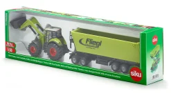 Claas Traktor mit Frontlader, Dolly und Fliegl Muldenkipper