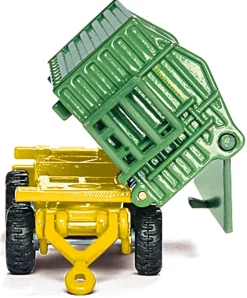 John Deere mit Frontlader und Anhänger