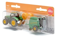 John Deere Traktor mit Ballenpresse
