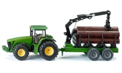 John Deere Traktor mit Forstanhänger