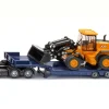 MAN LKW mit Tieflader und JCB Radlader