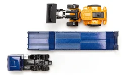 MAN LKW mit Tieflader und JCB Radlader
