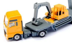 MAN Tieflader mit Bagger