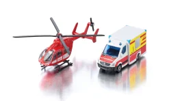 Mercedes-Benz Rettungswagen und Helikopter