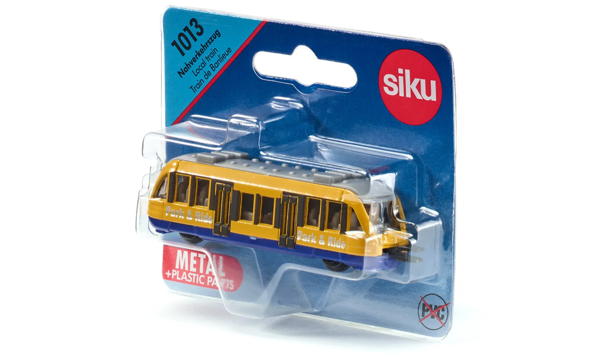 Nahverkehrszug, "park & ride", gelb/blau
