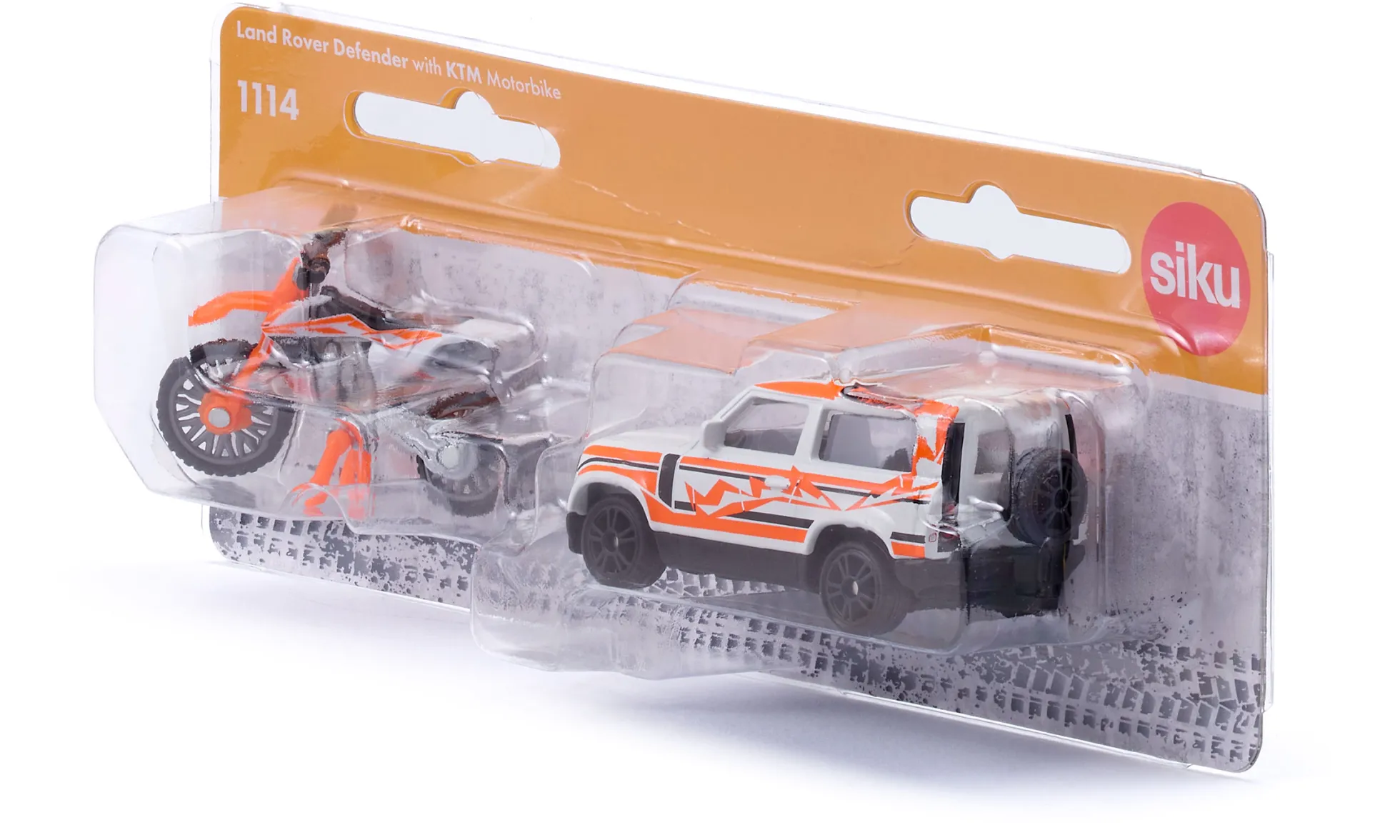siku Land Rover Defender mit KTM Motorrad