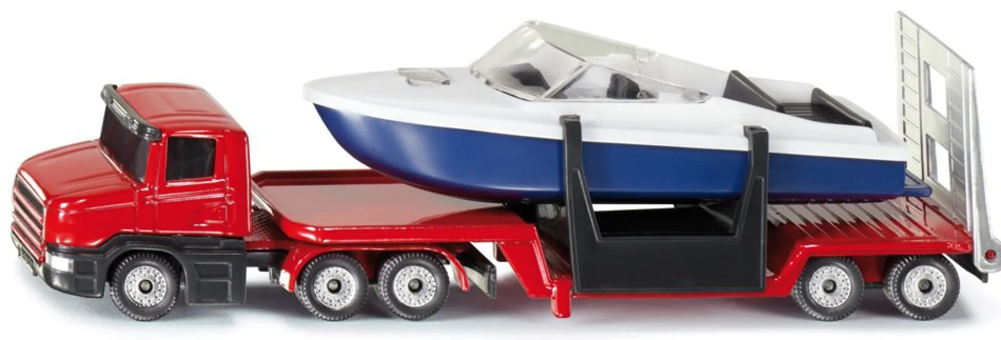 Tieflader mit Boot